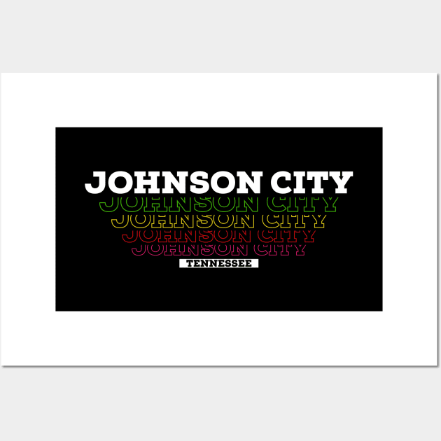 I Love Johnson City Tennessee USA Vintage Wall Art by Zen Cosmos Official